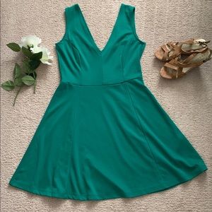 H&M Green Fit And Flare Dress